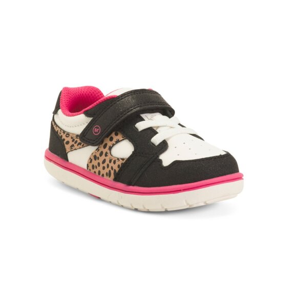 STRIDE RITE Leopard Leather Stretch London Sneakers (Toddler) - Picture 1 of 2